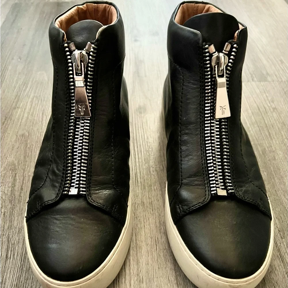 Lena by Frye double zip leather low top platform athletic shoes - Picture 8 of 10